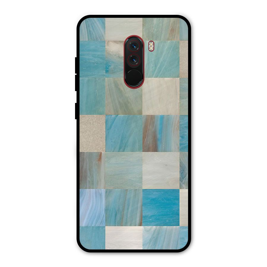Blue Tiles Metal Back Case for Poco F1