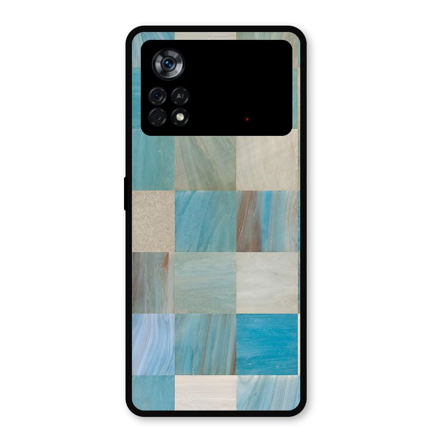 Blue Tiles Metal Back Case for Poco X4 Pro 5G