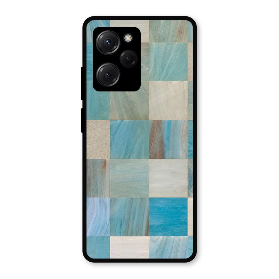 Blue Tiles Metal Back Case for Poco X5 Pro