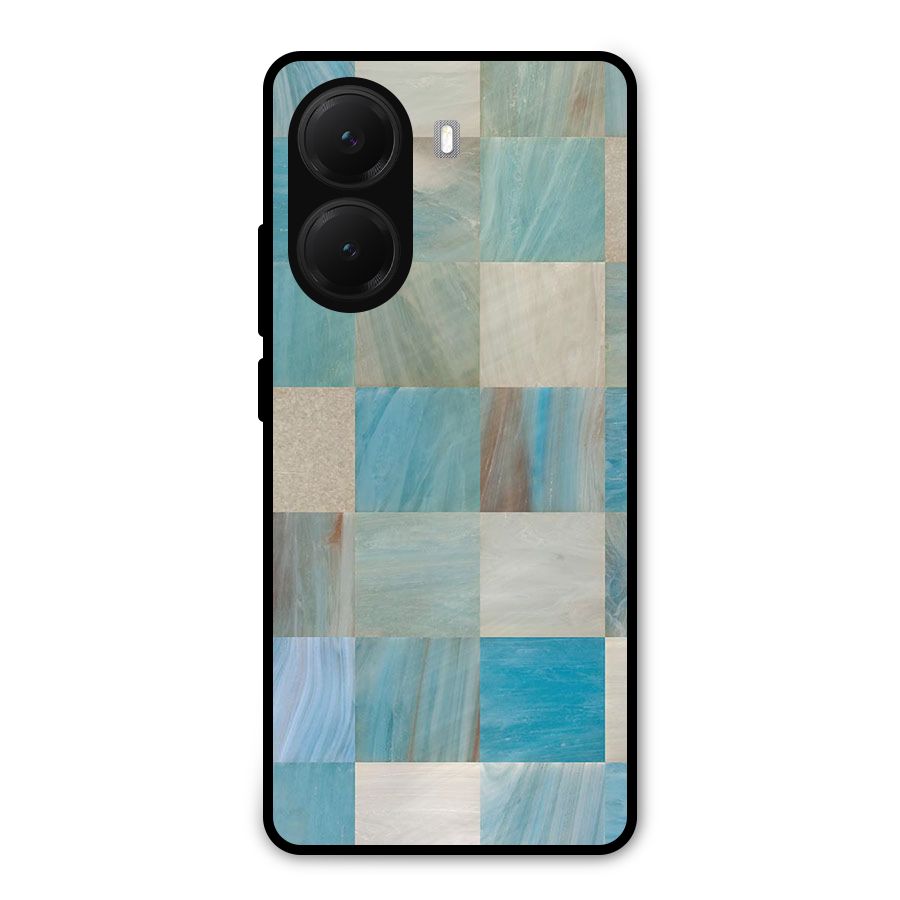 Blue Tiles Metal Back Case for Poco X7 Pro