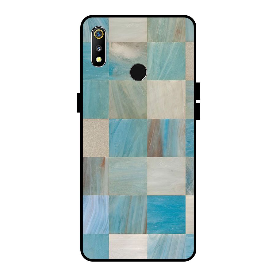 Blue Tiles Metal Back Case for Realme 3i