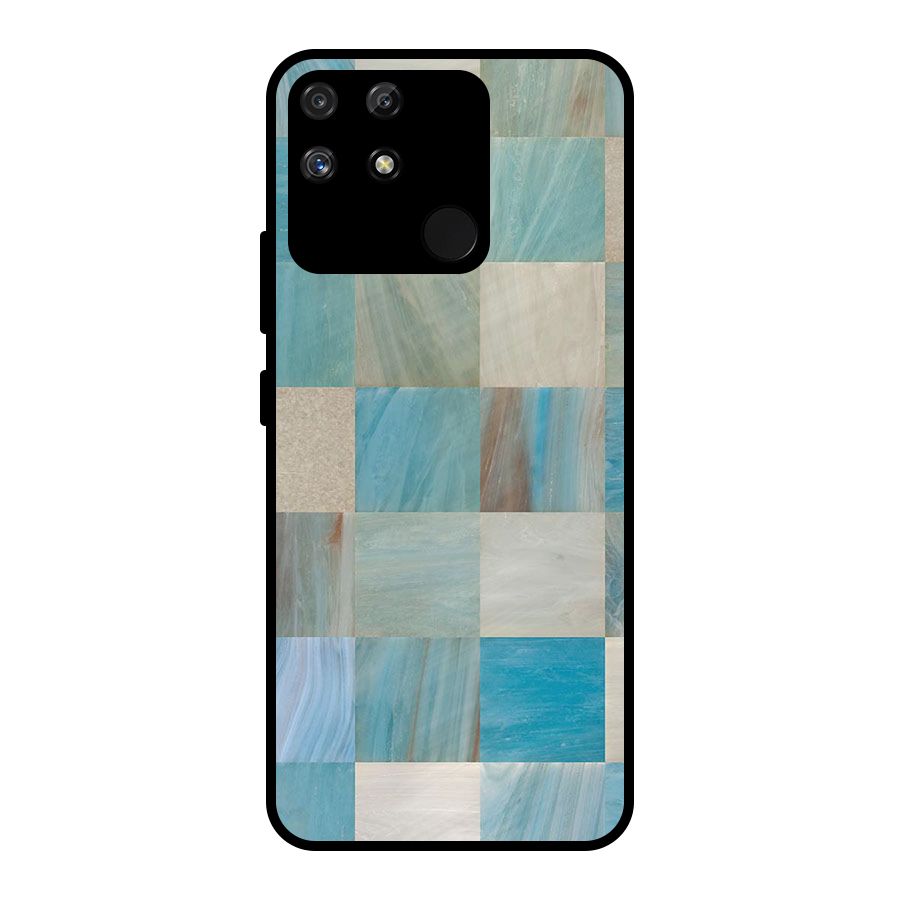 Blue Tiles Metal Back Case for Realme Narzo 50A