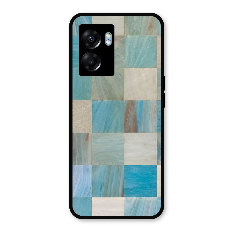 Blue Tiles Metal Back Case for Realme Narzo 50 5G