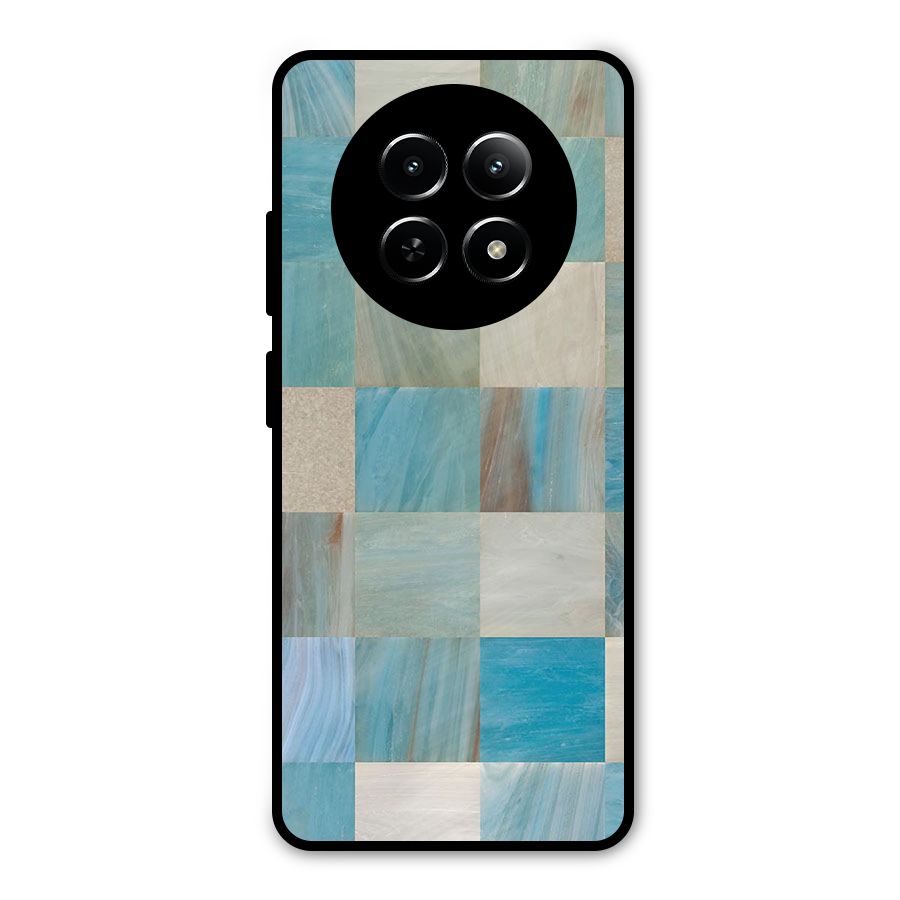 Blue Tiles Metal Back Case for Realme Narzo 70x 5G