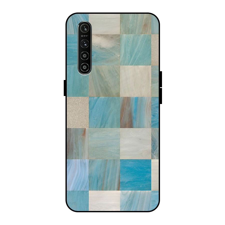 Blue Tiles Metal Back Case for Realme XT