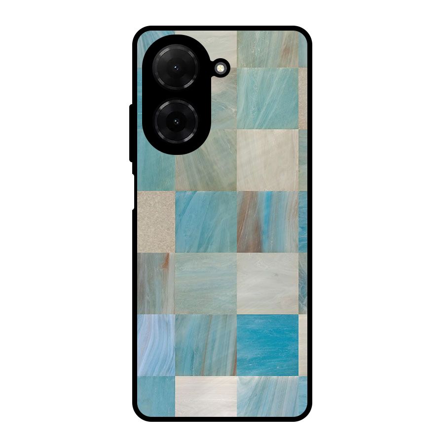 Blue Tiles Metal Back Case for Redmi A5 4G