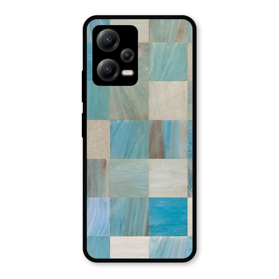 Blue Tiles Metal Back Case for Redmi Note 12 5G