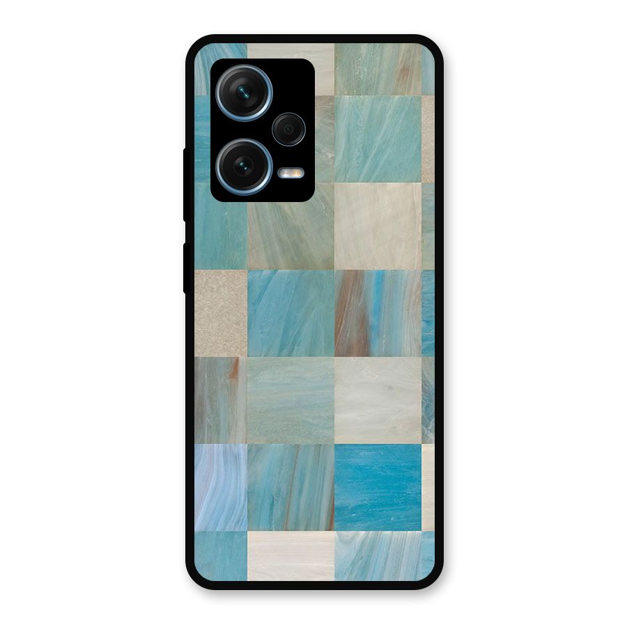 Blue Tiles Metal Back Case for Redmi Note 12 Pro Plus 5G