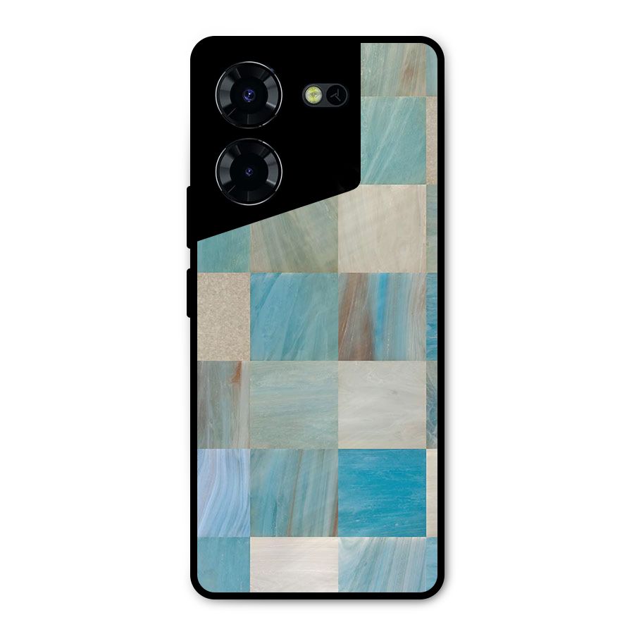 Blue Tiles Metal Back Case for Tecno Pova 5 Pro 5G