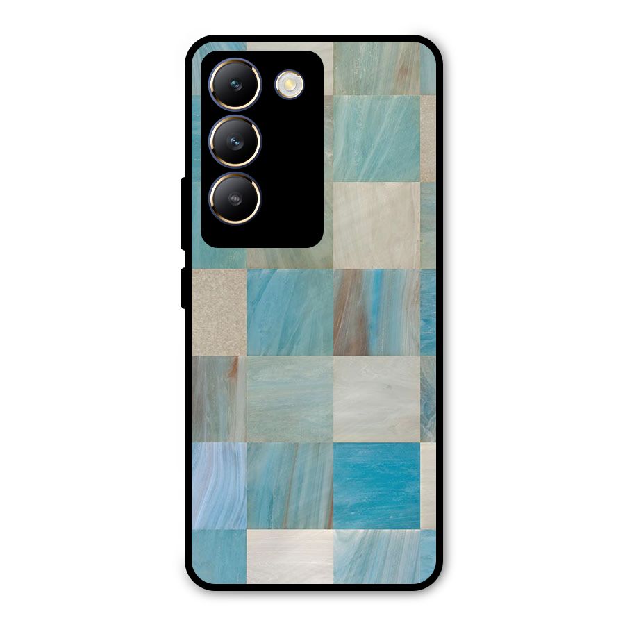 Blue Tiles Metal Back Case for Vivo T3 5G