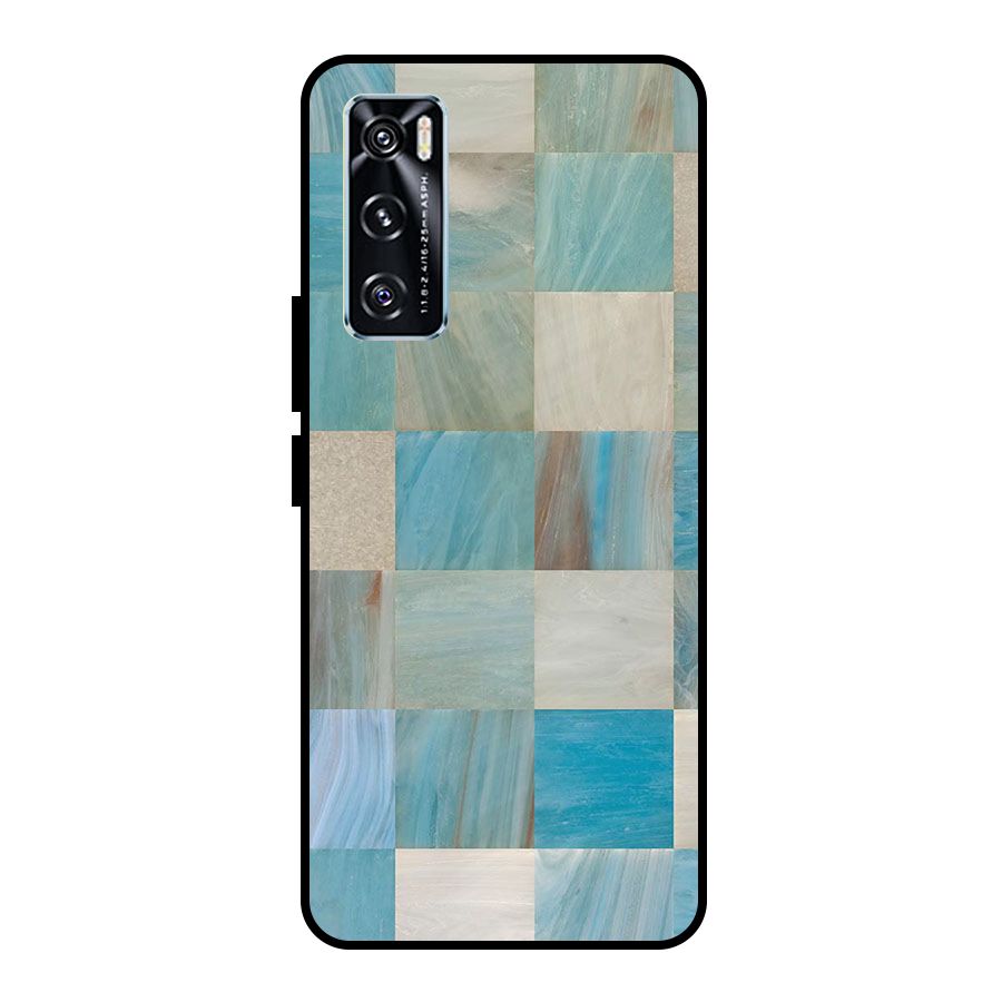 Blue Tiles Metal Back Case for Vivo V20 SE