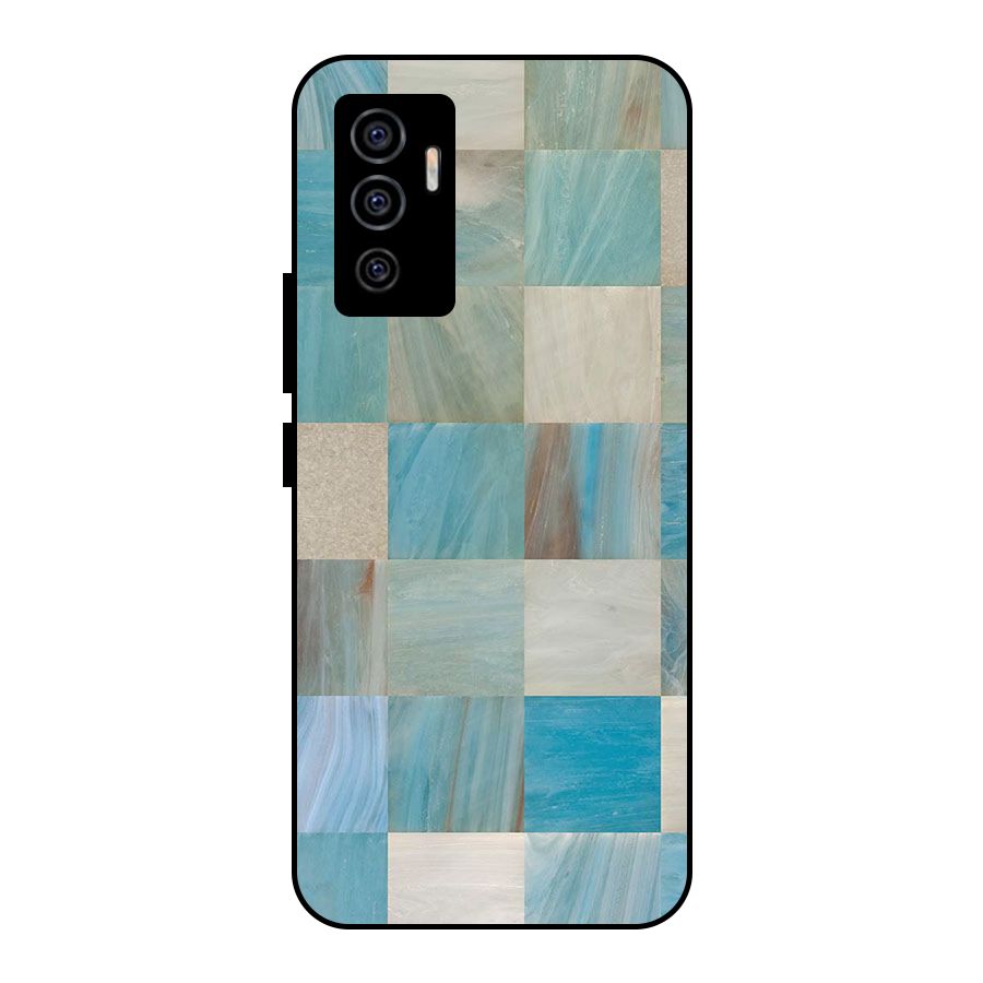 Blue Tiles Metal Back Case for Vivo V23e