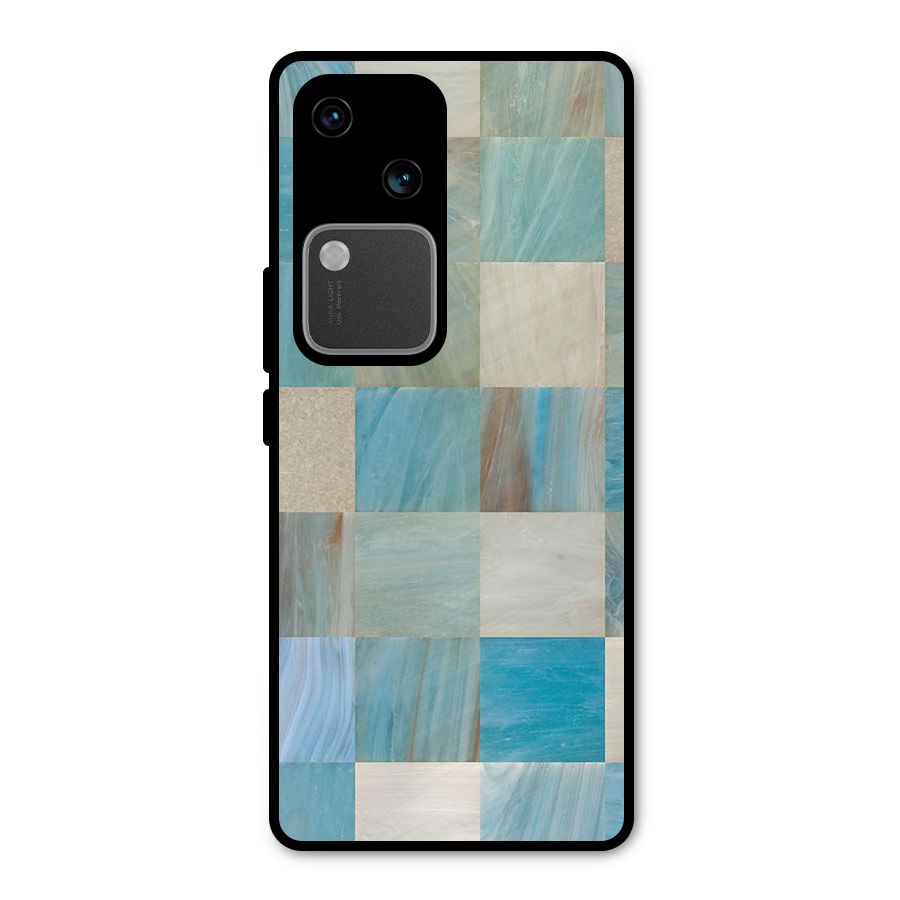 Blue Tiles Metal Back Case for Vivo V30