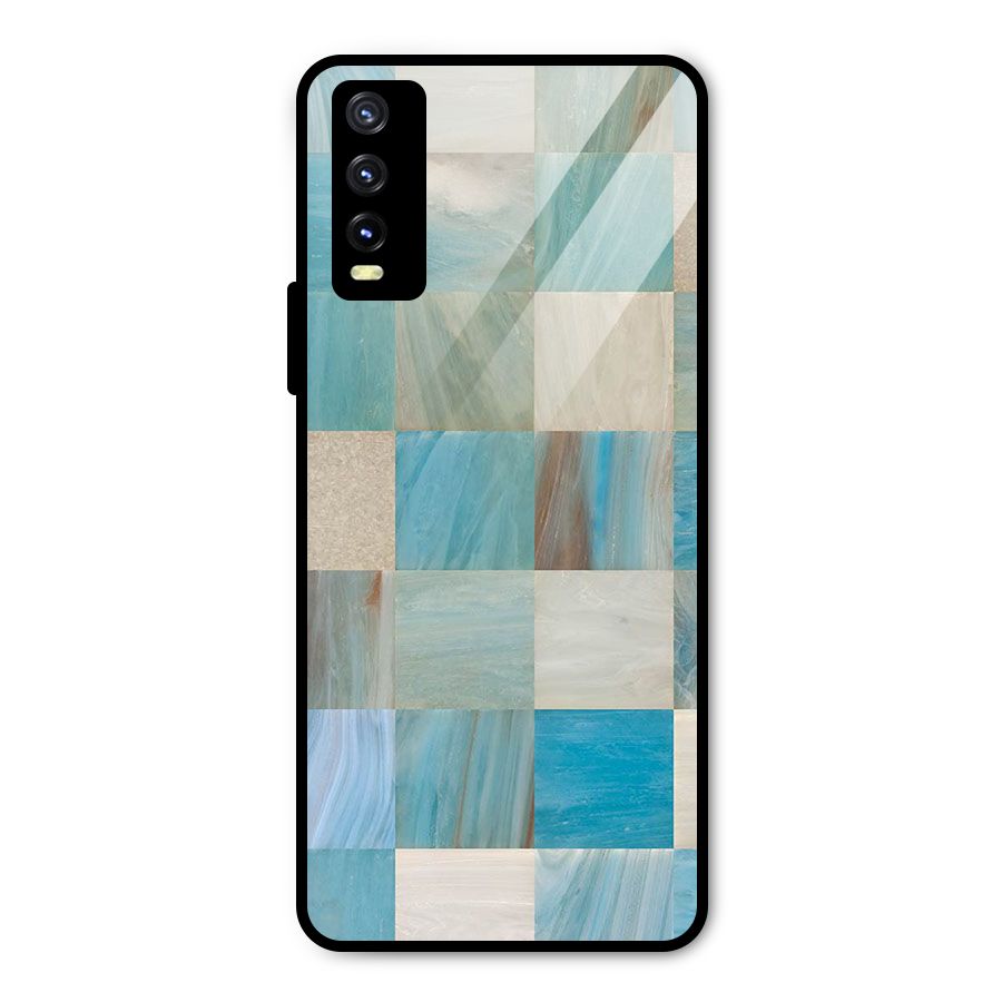 Blue Tiles Metal Back Case for Vivo Y20