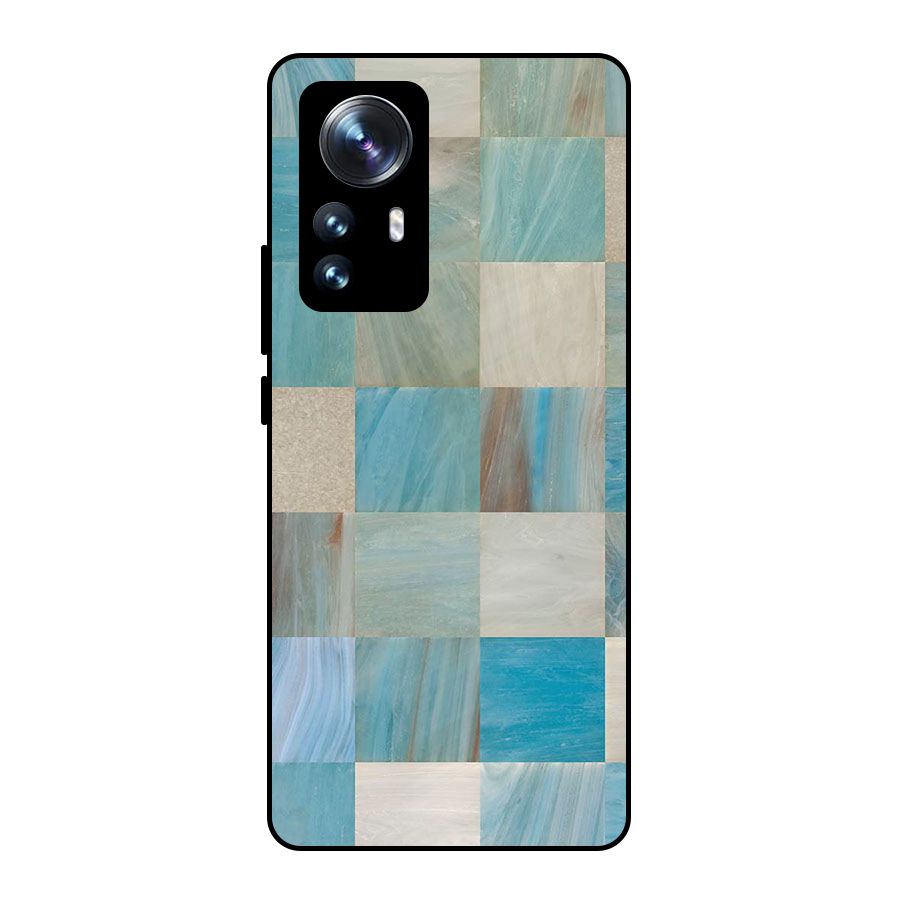 Blue Tiles Metal Back Case for Xiaomi 12 Pro