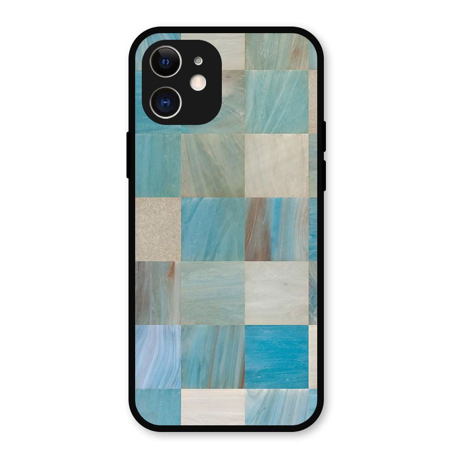 Blue Tiles Metal Back Case for iPhone 12