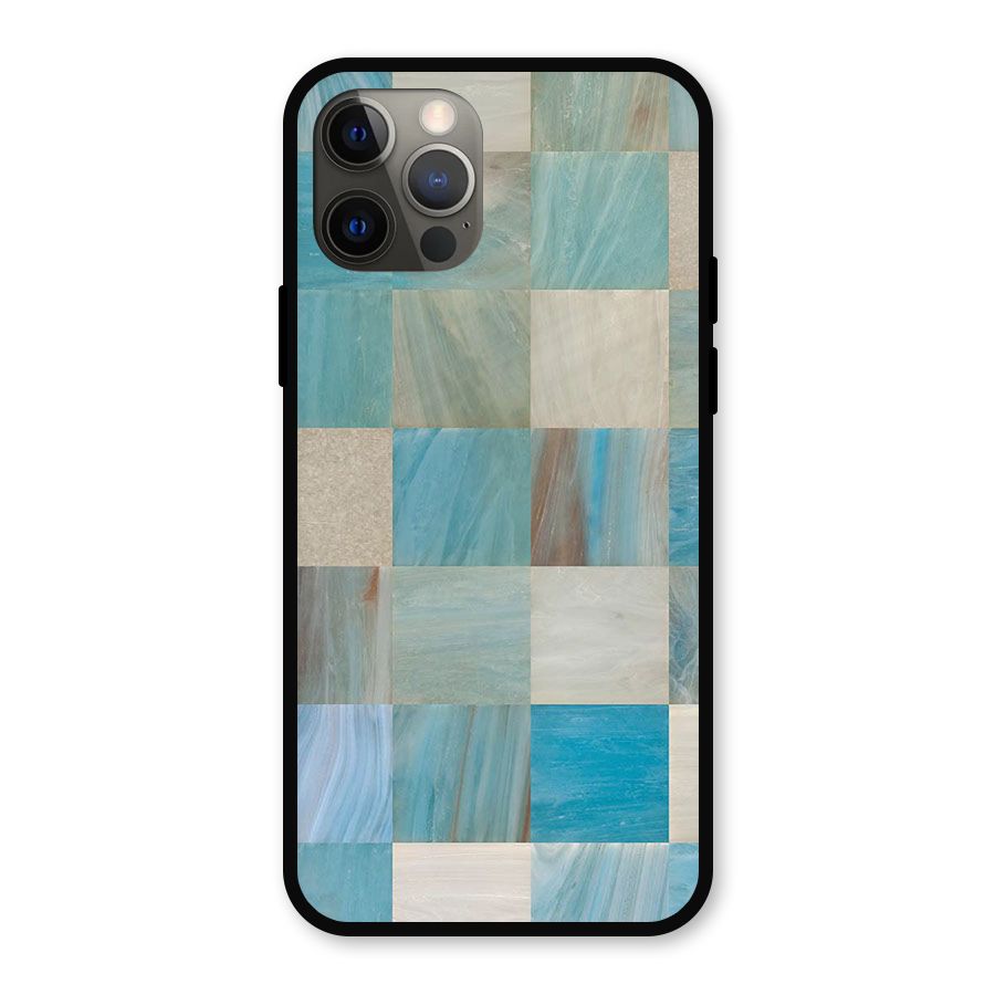 Blue Tiles Metal Back Case for iPhone 12 Pro