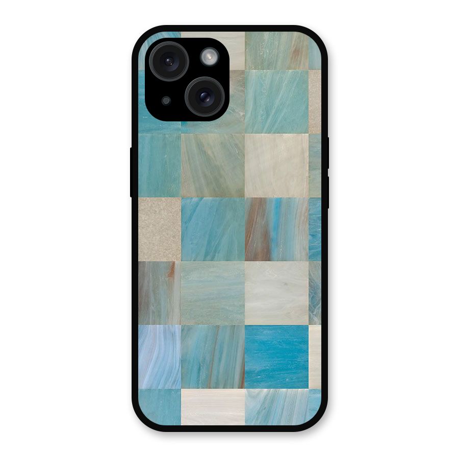 Blue Tiles Metal Back Case for iPhone 15