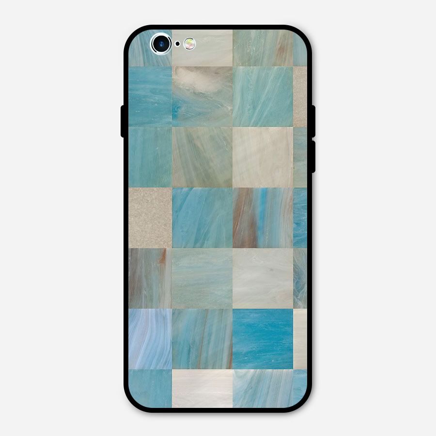 Blue Tiles Metal Back Case for iPhone 6 6s