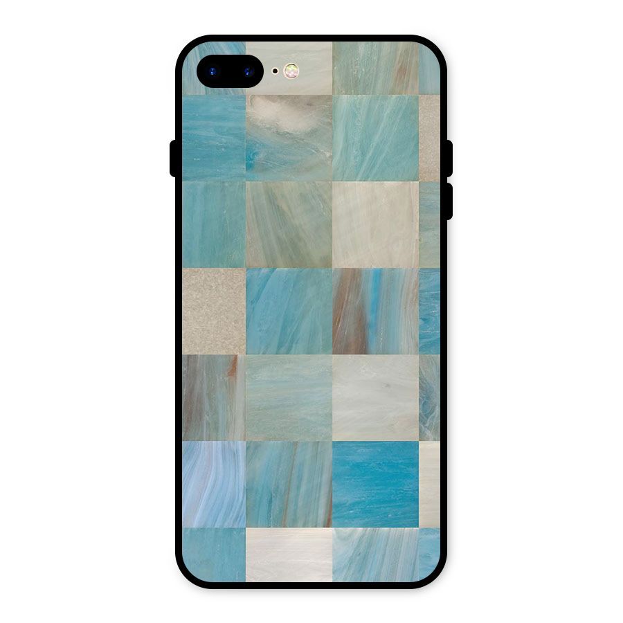 Blue Tiles Metal Back Case for iPhone 8 Plus