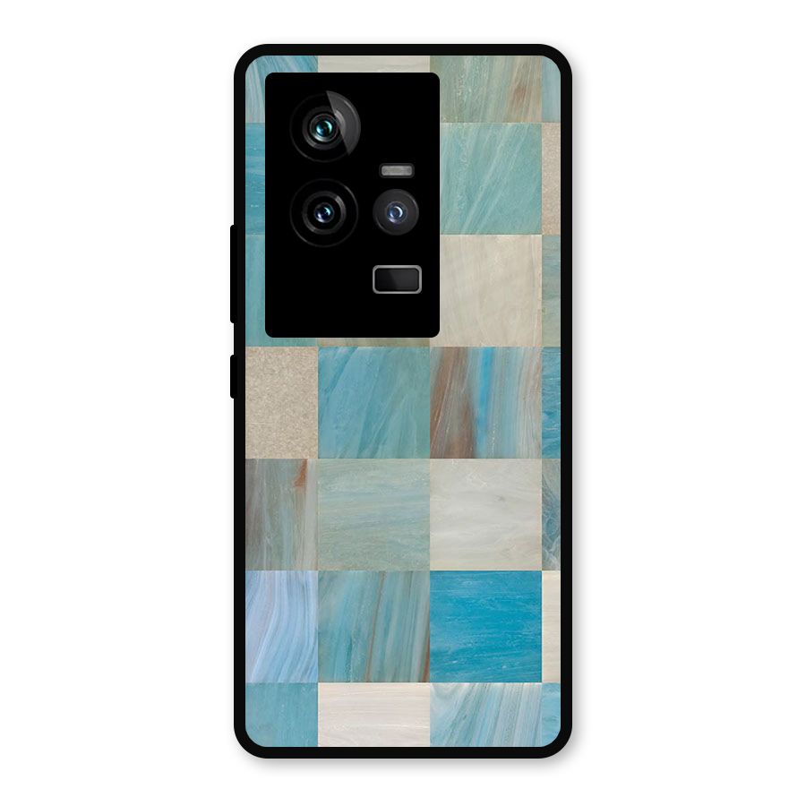 Blue Tiles Metal Back Case for iQOO 11 5G