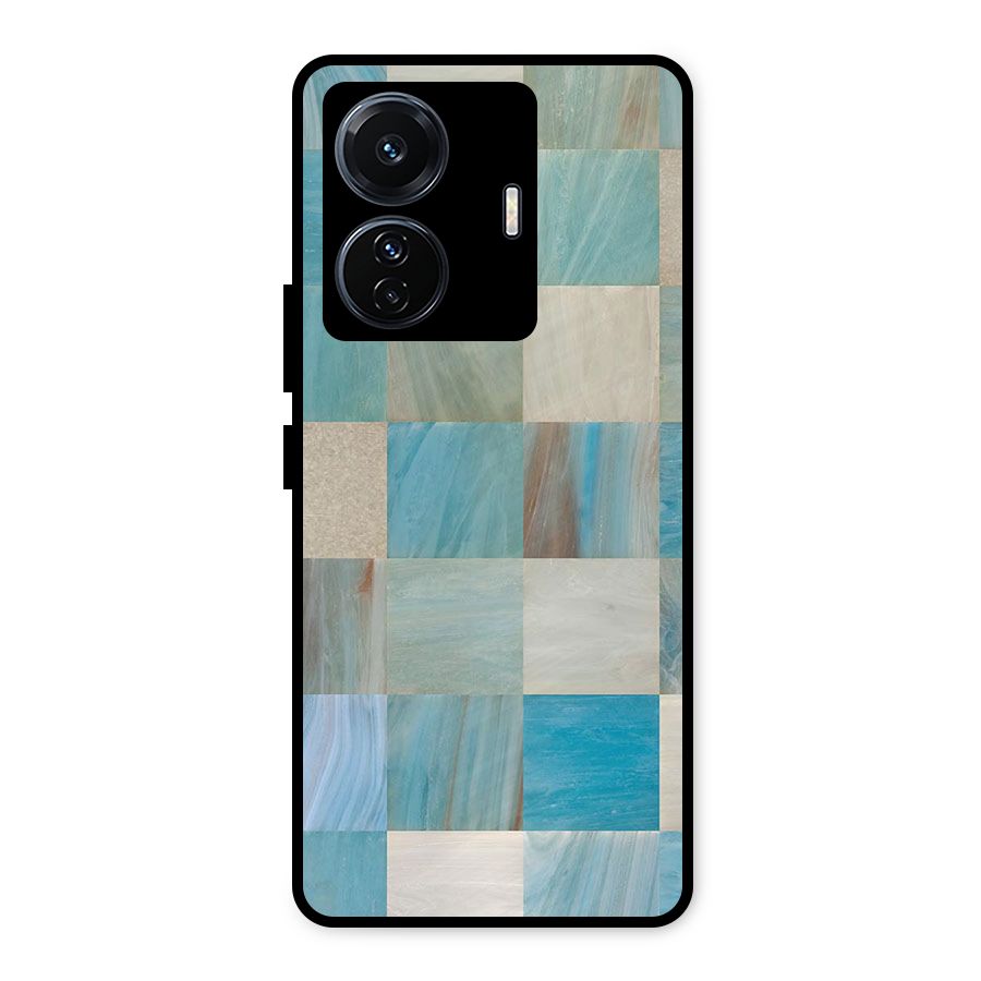 Blue Tiles Metal Back Case for iQOO Z6