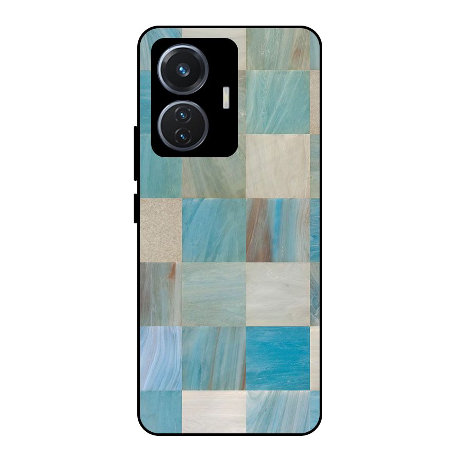 Blue Tiles Metal Back Case for iQOO Z6 44W