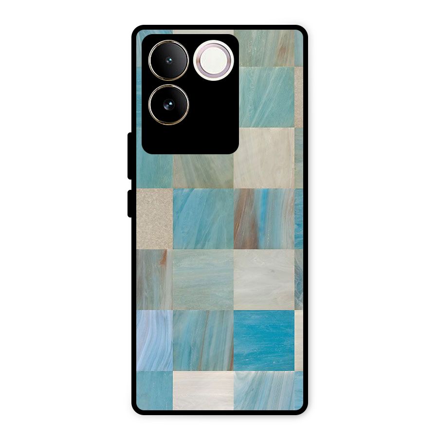 Blue Tiles Metal Back Case for iQOO Z7 Pro