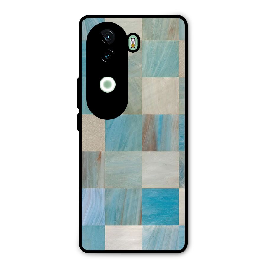 Blue Tiles Metal Back Case for iQOO Z9s