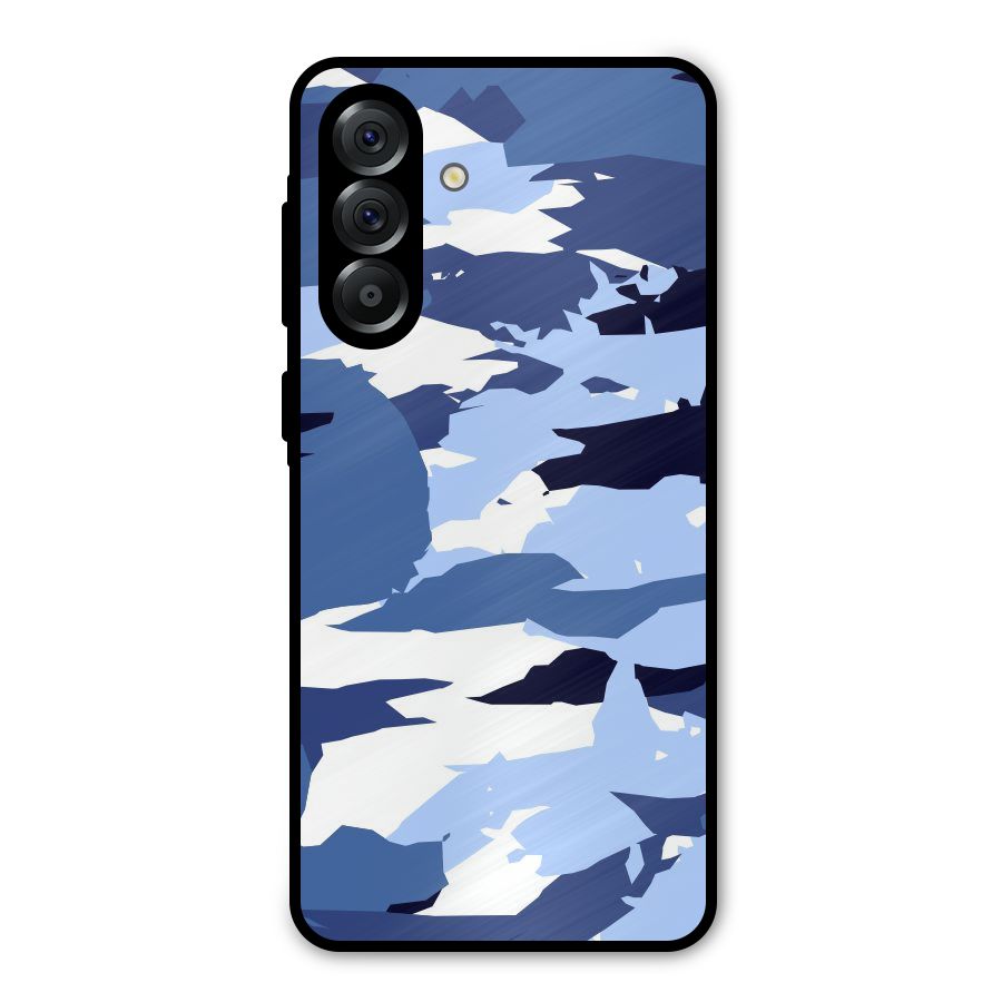 Blue White Canvas Metal Back Case for Galaxy A56
