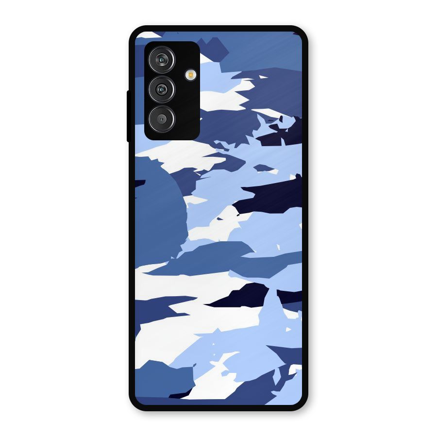 Blue White Canvas Metal Back Case for Galaxy F13