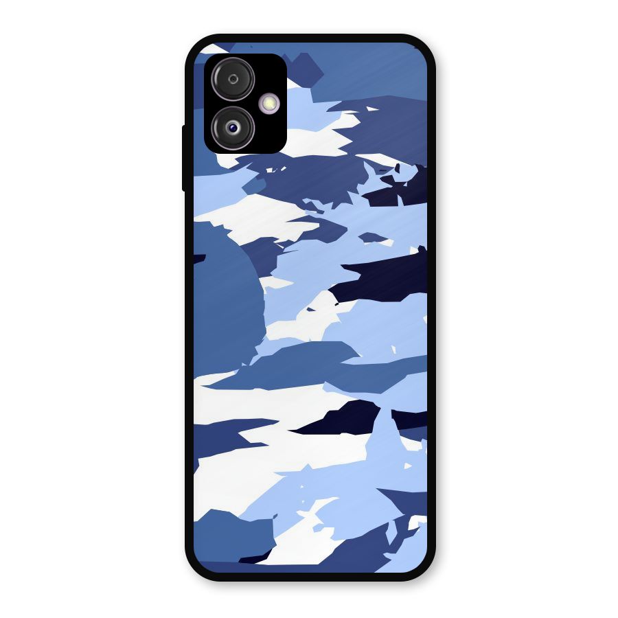 Blue White Canvas Metal Back Case for Galaxy F14