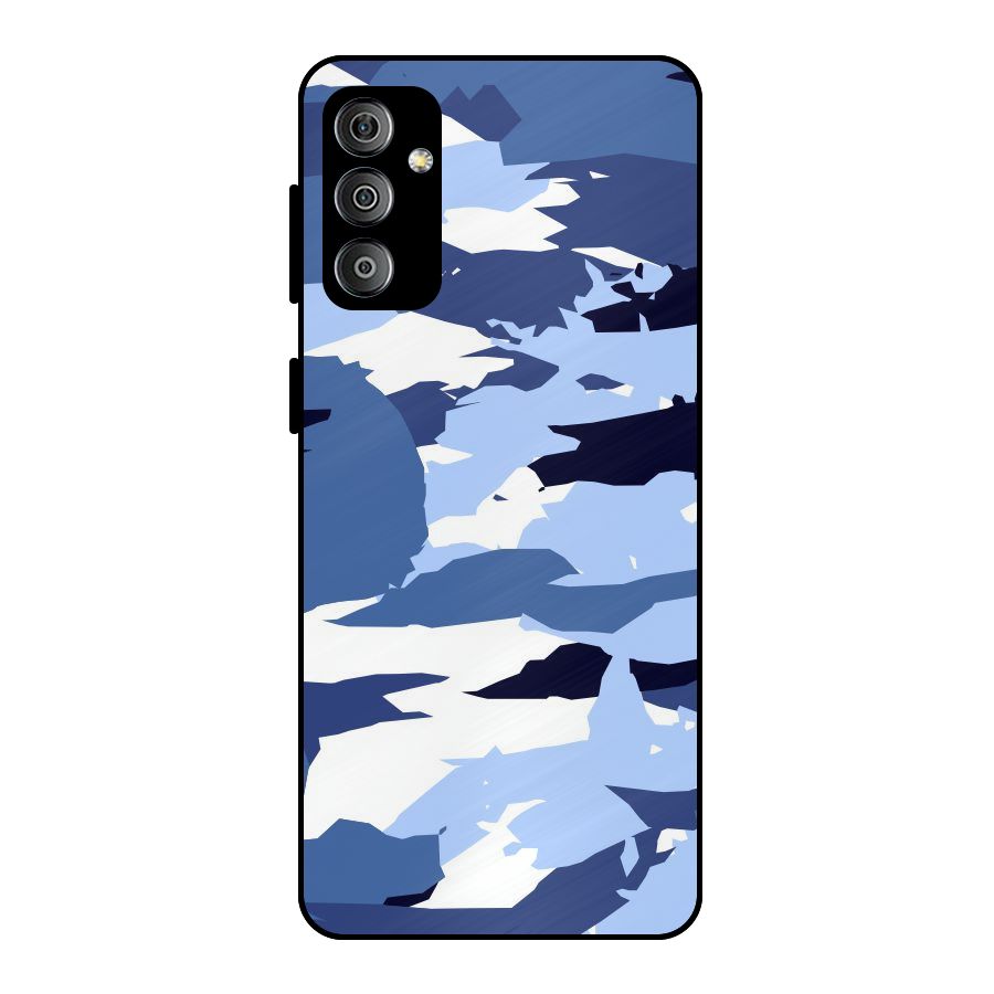 Blue White Canvas Metal Back Case for Galaxy F23