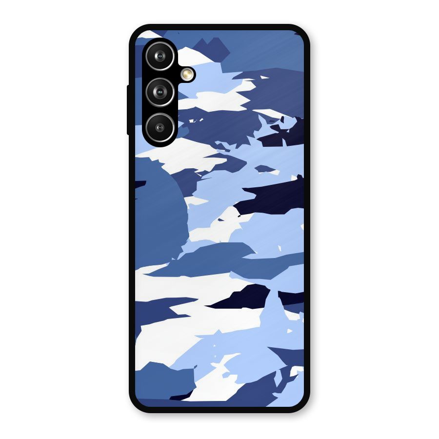Blue White Canvas Metal Back Case for Galaxy F54