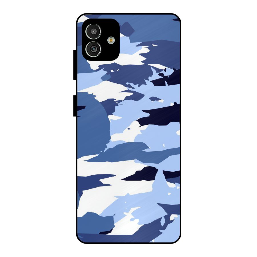 Blue White Canvas Metal Back Case for Galaxy M13 5G
