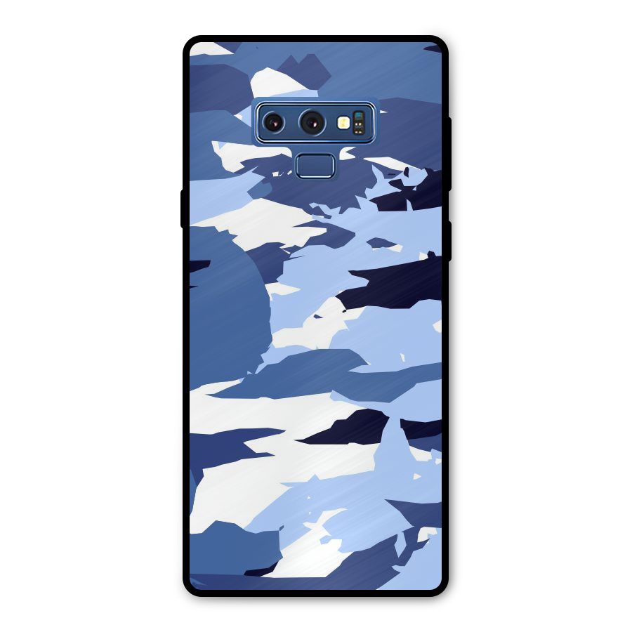 Blue White Canvas Metal Back Case for Galaxy Note 9