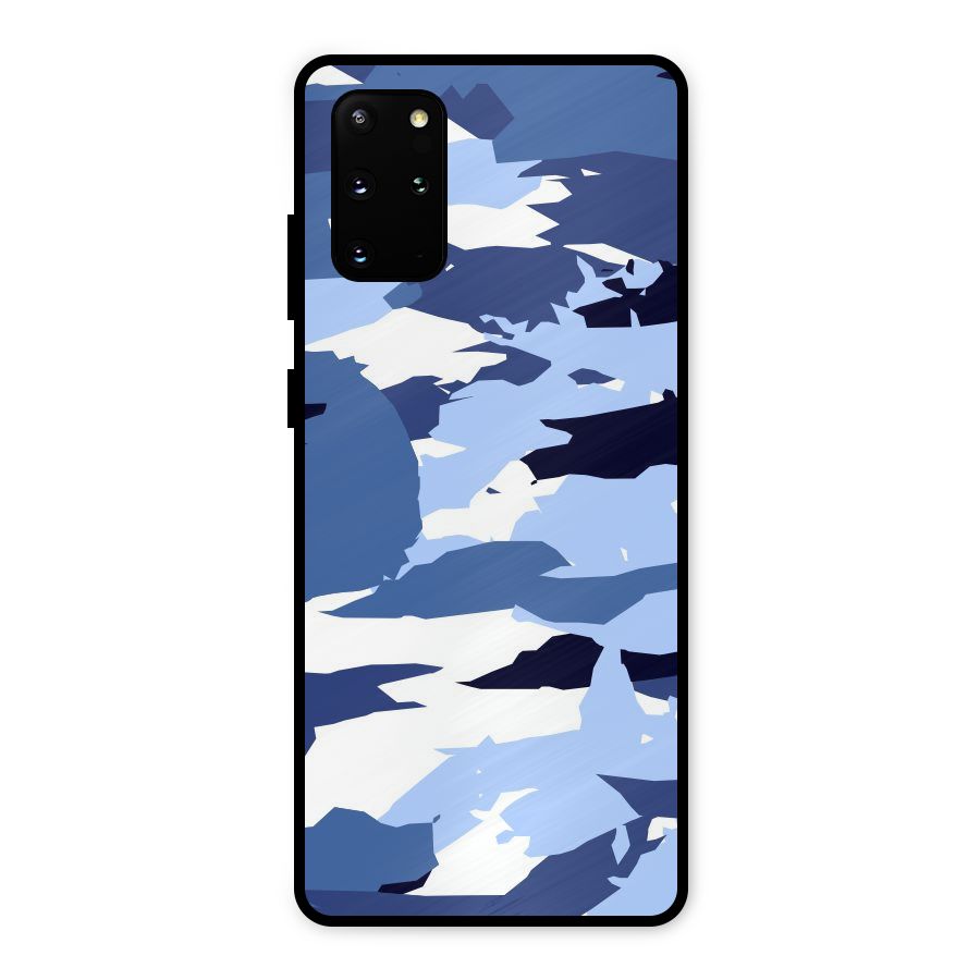 Blue White Canvas Metal Back Case for Galaxy S20 Plus