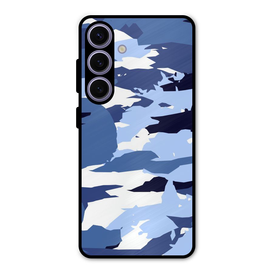 Blue White Canvas Metal Back Case for Galaxy S24