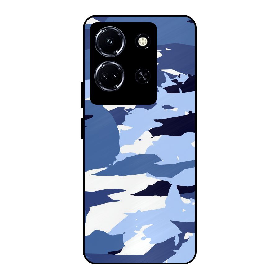 Blue White Canvas Metal Back Case for Infinix Note 30 5G