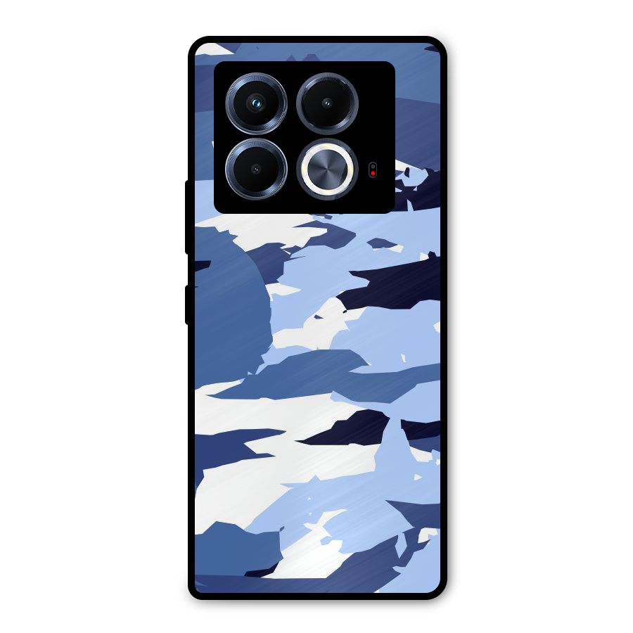 Blue White Canvas Metal Back Case for Infinix Note 40 5G