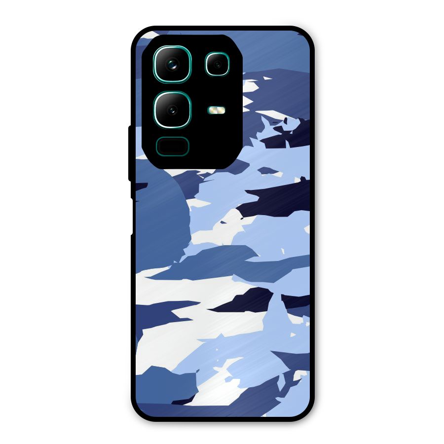 Blue White Canvas Metal Back Case for Infinix Note 50x