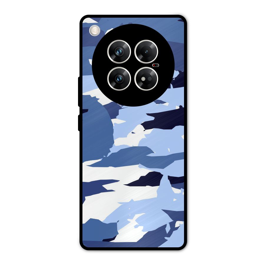Blue White Canvas Metal Back Case for Infinix Zero 40 5G