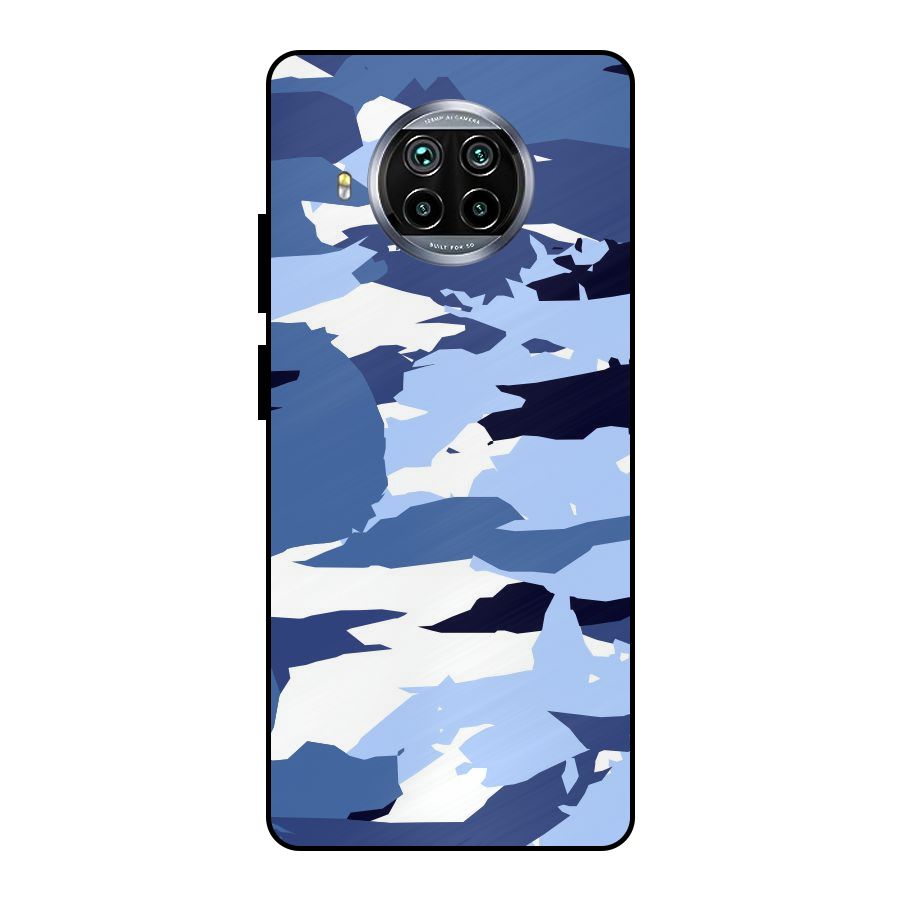Blue White Canvas Metal Back Case for Mi 10i