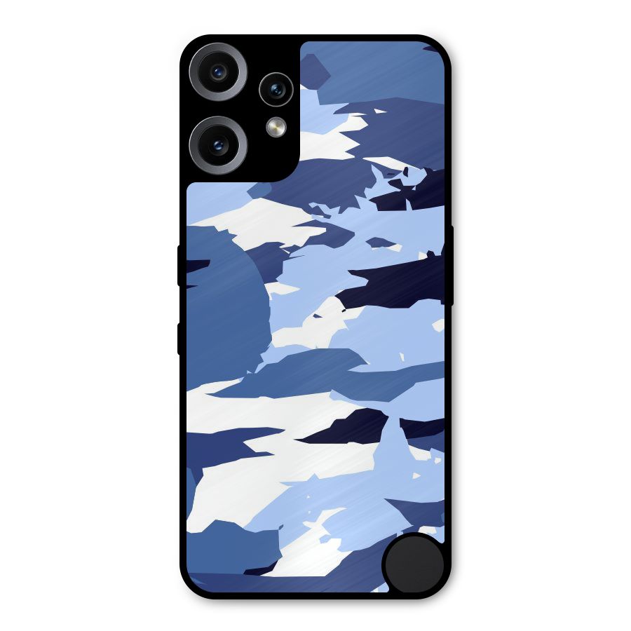 Blue White Canvas Metal Back Case for Nothing CMF Phone 2 Pro