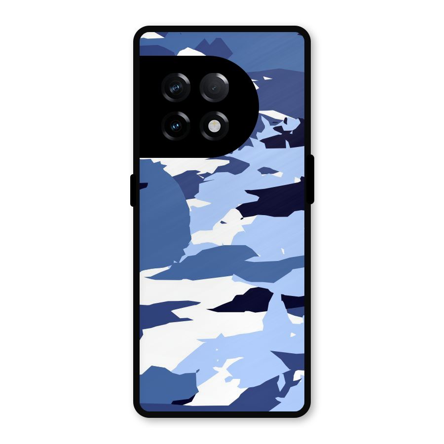 Blue White Canvas Metal Back Case for OnePlus 11R