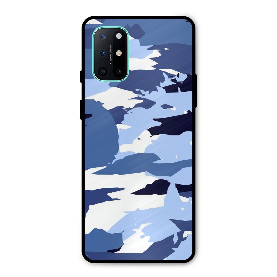 Blue White Canvas Metal Back Case for OnePlus 8T