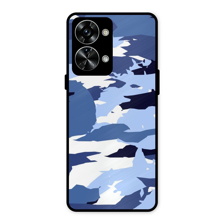 Blue White Canvas Metal Back Case for OnePlus Nord 2T
