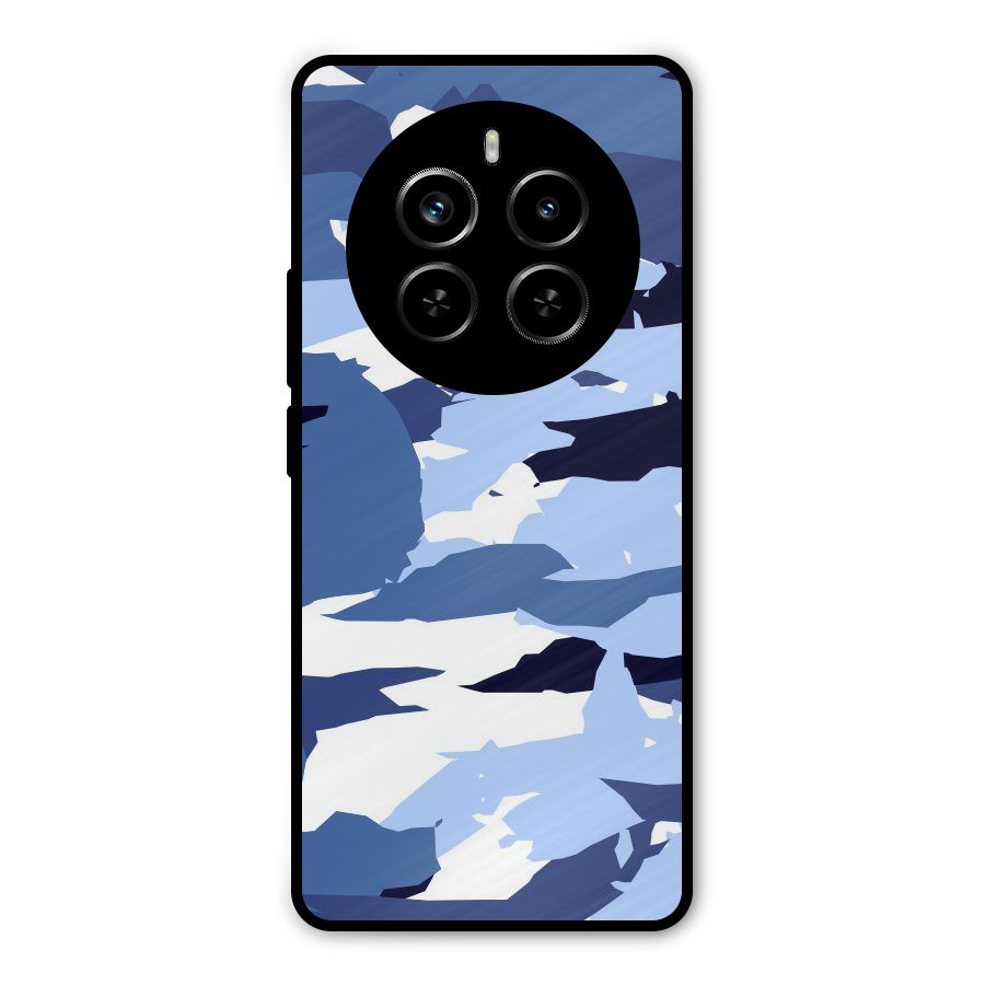 Blue White Canvas Metal Back Case for Realme P1 Pro