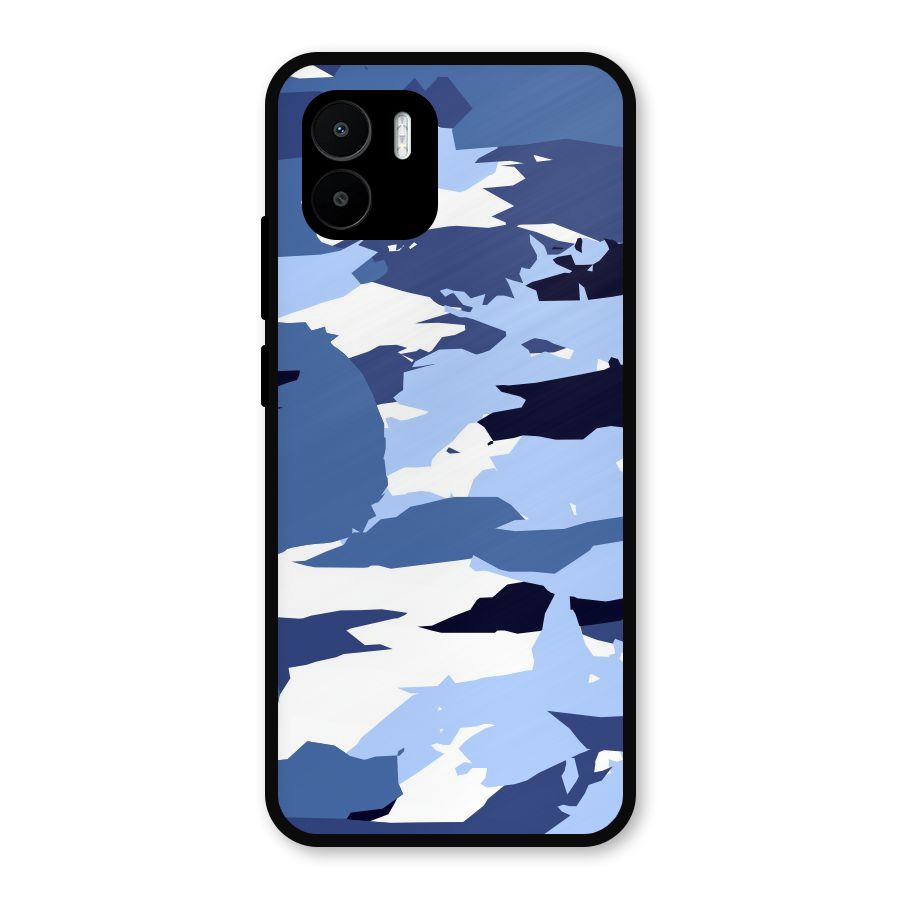 Blue White Canvas Metal Back Case for Redmi A2
