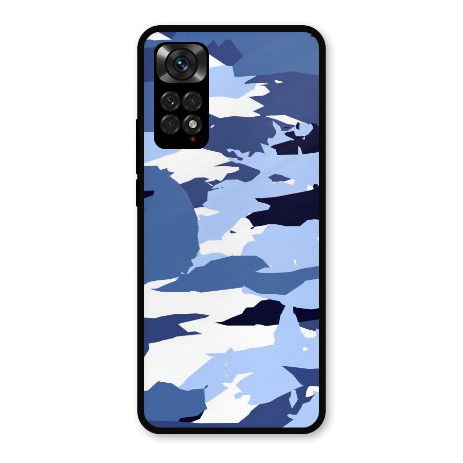 Blue White Canvas Metal Back Case for Redmi Note 11